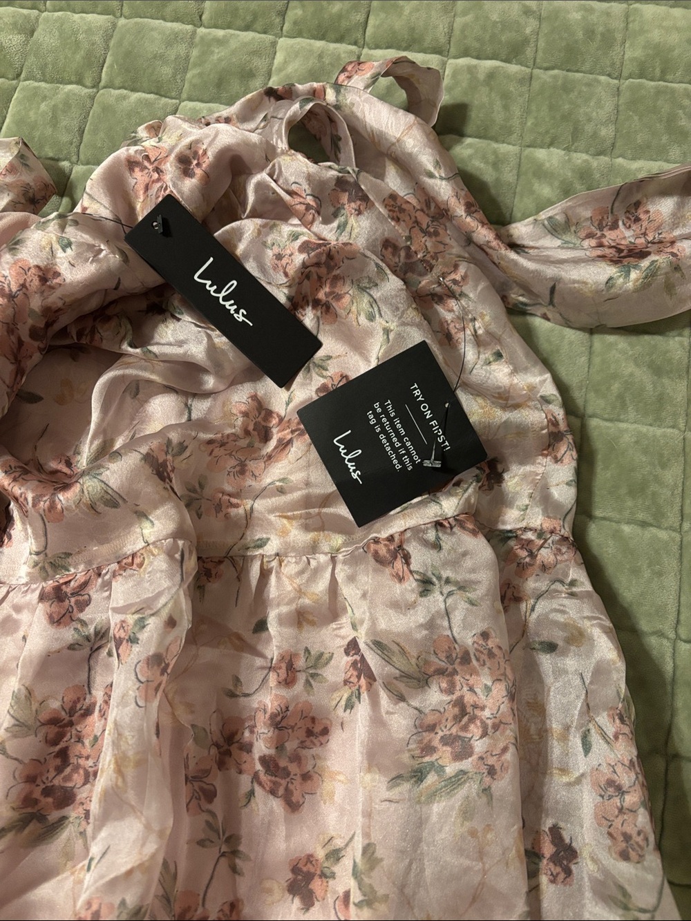 Lulu's Blush Floral Midi Dress